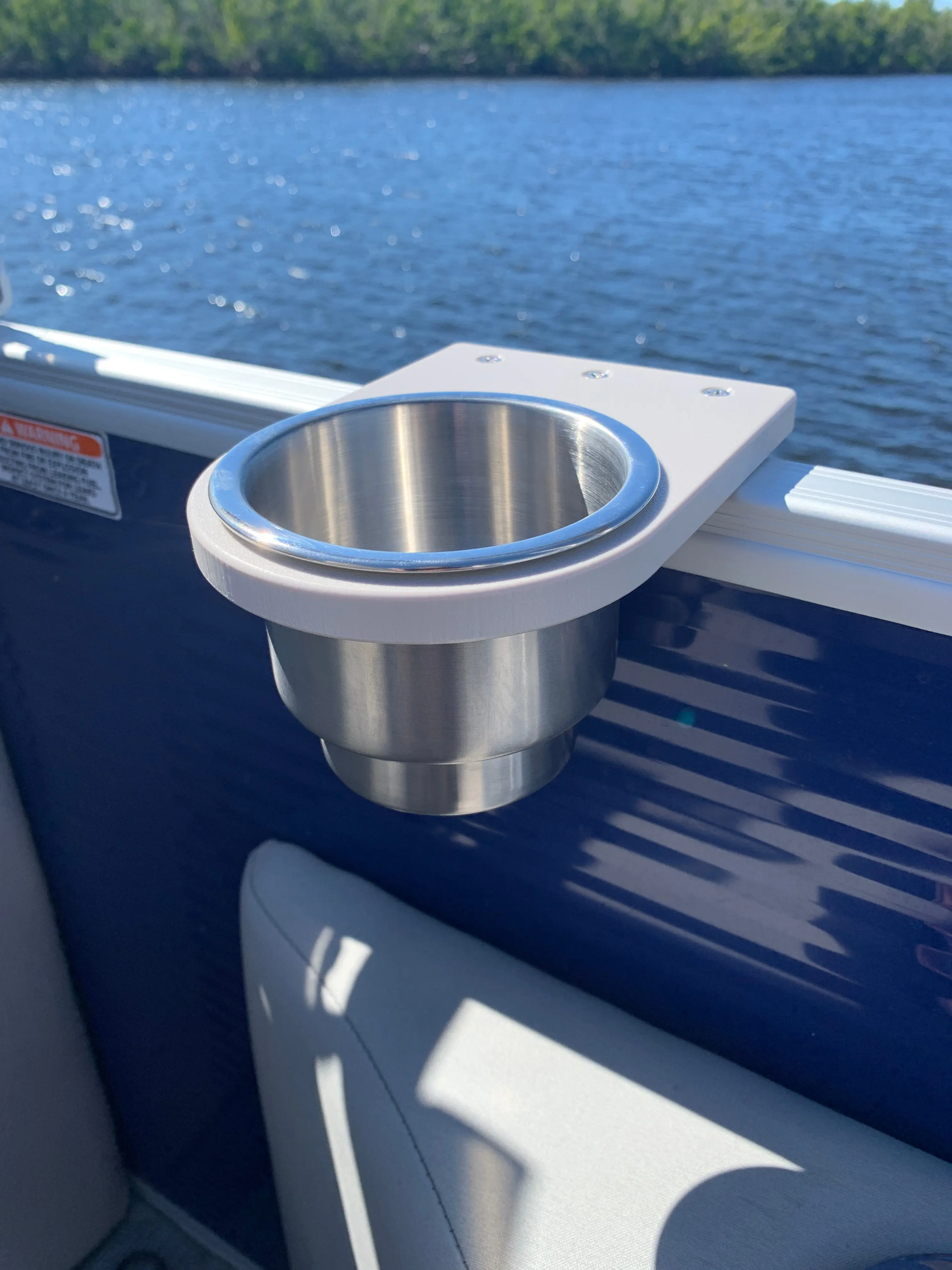 Pontoon Rail Cup Holder for Pontoon Boats | Square & Premier® Brand Rail Options