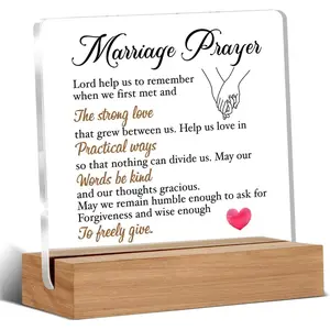 Marriage Prayer Sign, Wooden Wedding Gift for Newlyweds, Bridal Shower Gift, Couple Engagement Gift, Home Decor Sign, Plaque, Home Decor Products, Personalized Plaque