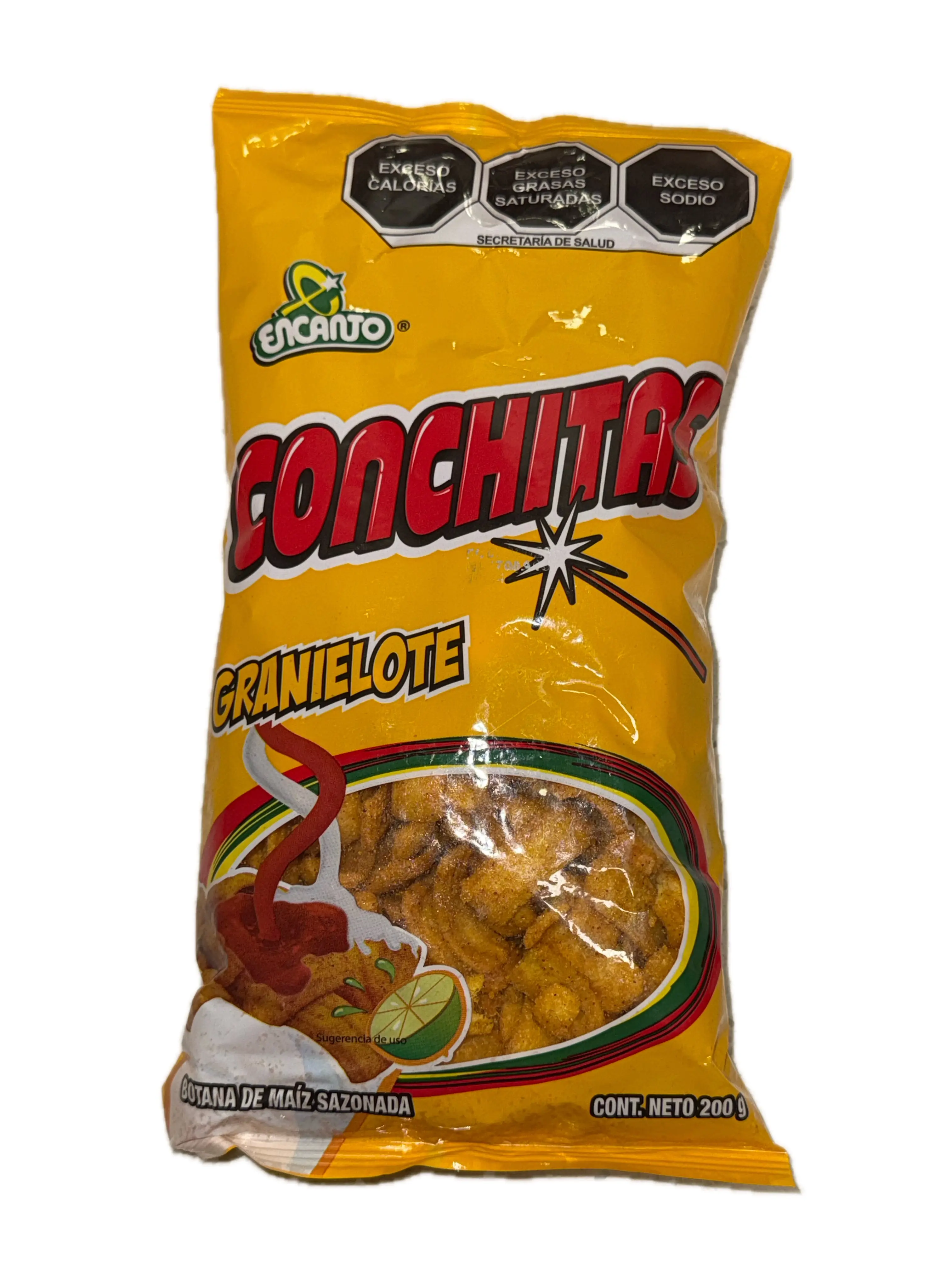 Conchitas Granielote Mexican Corn Snack Chips with Chili & Lime Flavor – 200g