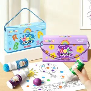 COLORARTS 6-Pack Children's Washable Dot Marker for Kids Activity Coloring & Early Education Zero Ink Leakage Design Ideal for 3-6 Year Olds