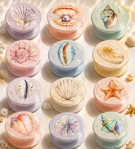2D Printed Pastel Seashell Phone Grip, Mermaid Coastal Pop Socket Cute Shell Starfish Phone Holder Beachy Aesthetic Summer Phone Accessory Ocean Inspired Gift for Her Girls