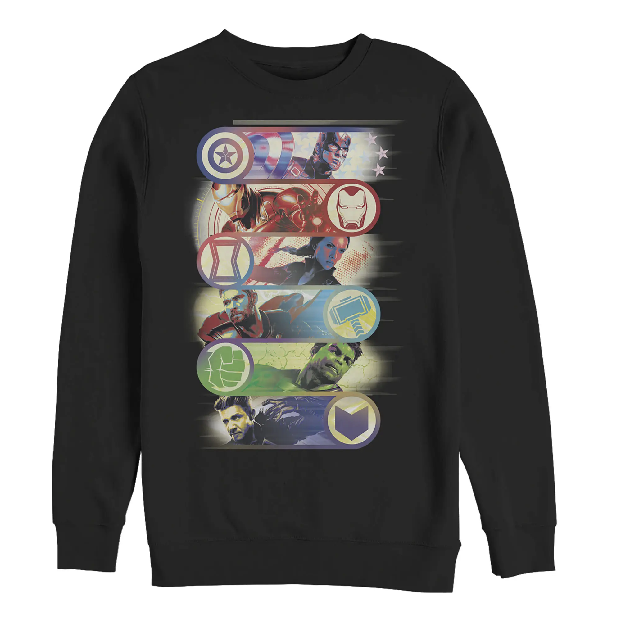 Men's Marvel Avengers: Endgame Hero Swipe Button Sweatshirt