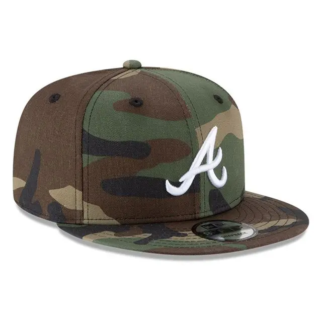 Atlanta Braves Woodland Camo Basic New Era 9FIFTY Snapback Hat
