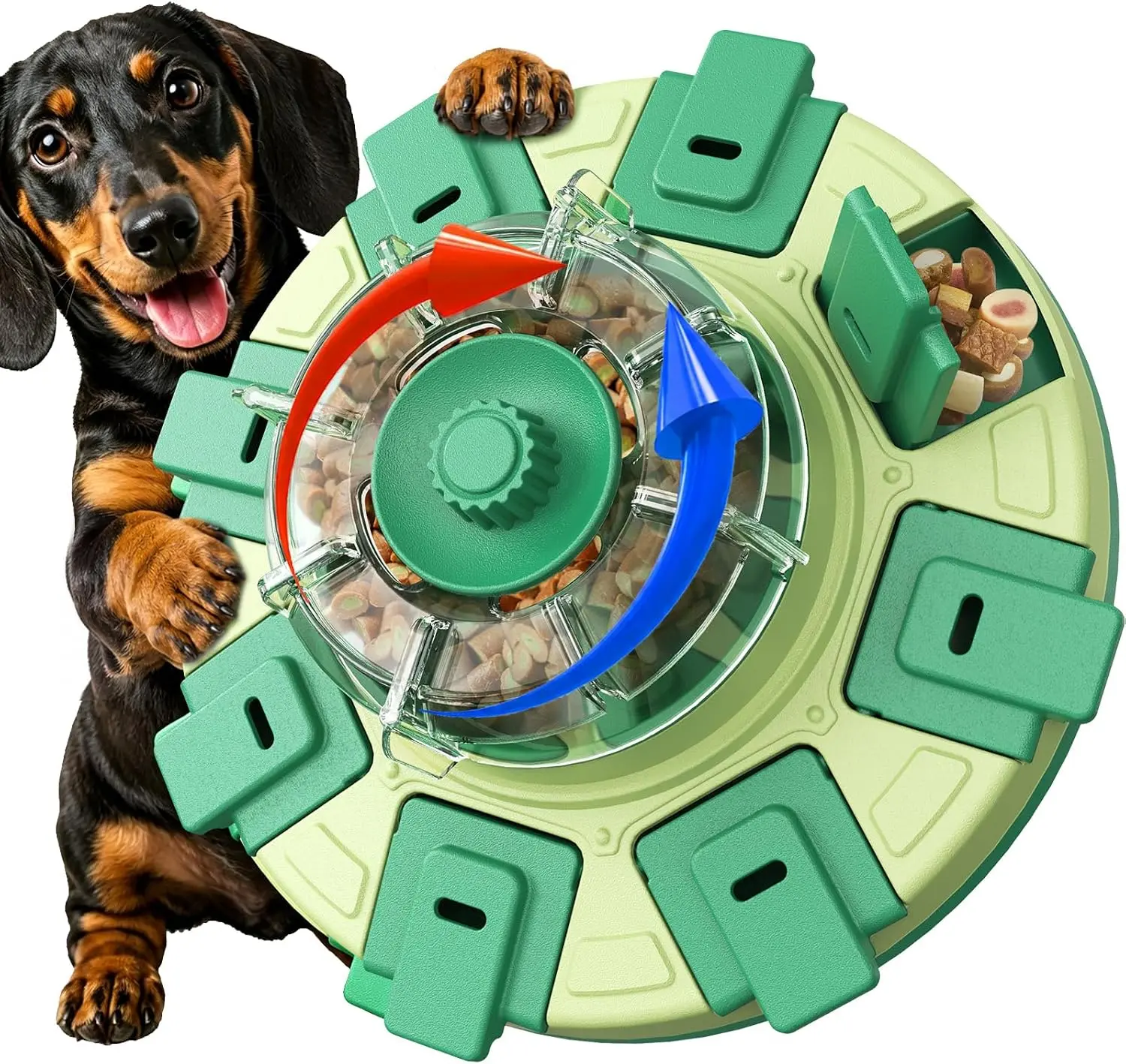 KADTC 2-Level Dog Puzzle Toy, Spin-to-Release Slow Feeder, Enrichment Toy KADTC 2-Level Dog Puzzle Toy, Spin-to-Release Slow Feeder, Enrichment Toy