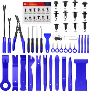 Nilight Trim Removal Tool 102 Pcs, Auto Push Pin Bumper Retainer Clip Set Fastener Terminal Remover Tool Round Handle Crowbar Kit Car Panel Radio Removal Auto Clip Pliers Automotive Toolkit Vehicle dealsforyoudays