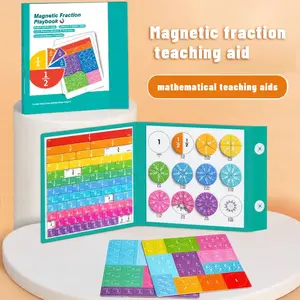 Magnetic Fraction Educational Puzzle, Magnetic Fraction Tiles & Fraction Circles Set, Math Manipulatives for Elementary School, Montessori Fraction Manipulatives Learning Tool for Kids Birthday Gifts Summervibes