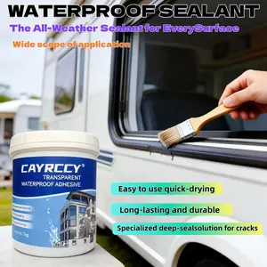 2.2LB RV Roof Sealer, Transparent Waterproof Coating, Solar Reflective and Leak Repair Solution, Ideal for Trailers, Camper Vans, RVs, and More-Perfect for Indoor/Outdoor Waterproof Sealing