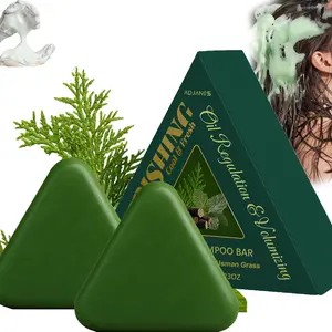 2pcs Herbal Cleansing Shampoo Bar, Hydrating Usman Grass Soap, Non-Toxic Eco-Friendly Formula, Perfect Gift for Halloween & Christmas