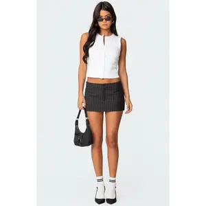 Edikted Women's Tiffany Pinstripe Mini Skort - Multicolor