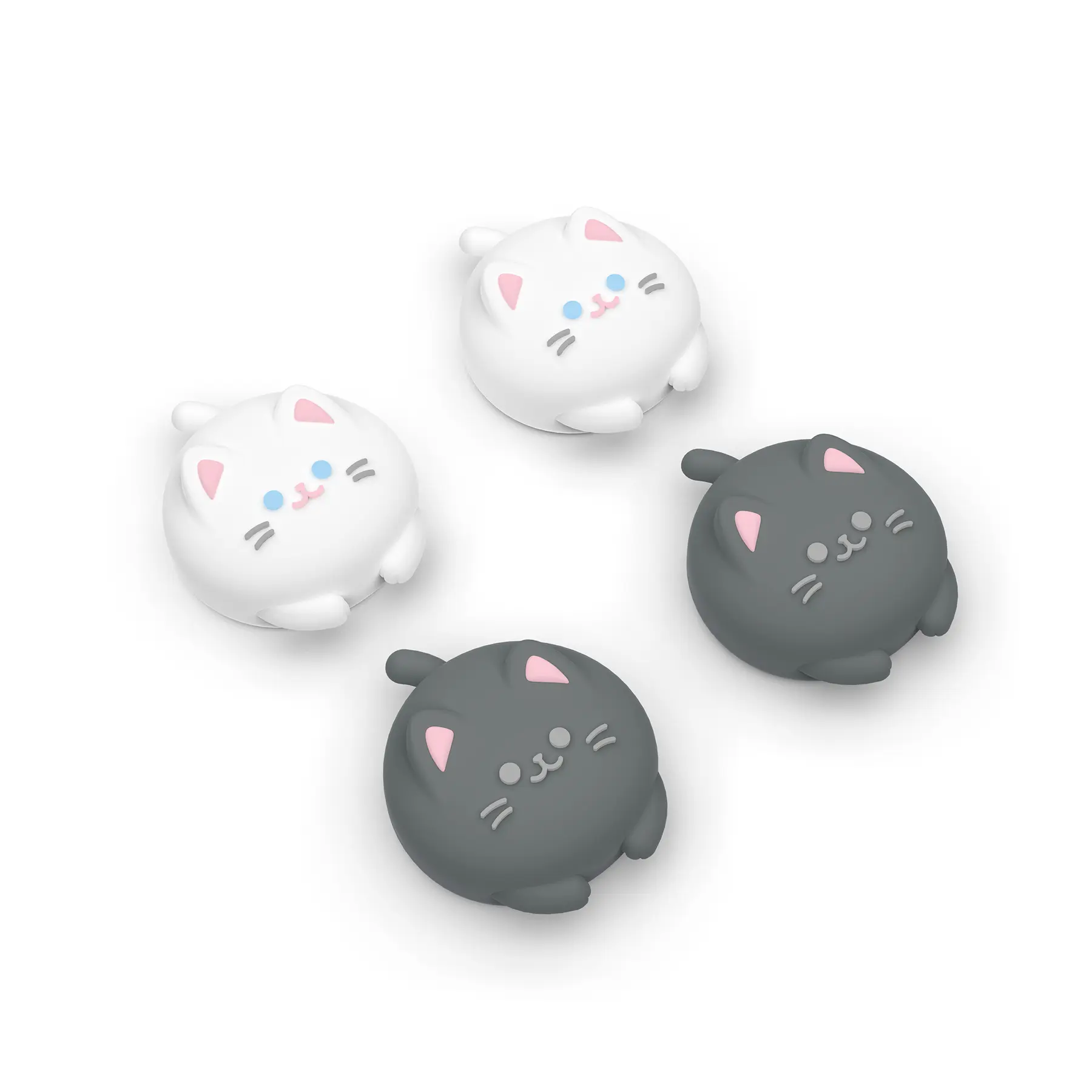 PlayVital Joystick Caps for Nintendo Switch, Thumbstick Caps for Nintendo Switch Lite, Analog Cover for Joycon of Nintendo Switch OLED, Thumb Grip Caps for Nintendo Switch & Switch Lite & Switch OLED Cutie Kitty Console