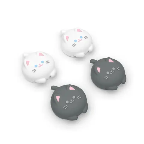 PlayVital Joystick Caps for Nintendo Switch, Thumbstick Caps for Nintendo Switch Lite, Analog Cover for Joycon of Nintendo Switch OLED, Thumb Grip Caps for Nintendo Switch & Switch Lite & Switch OLED Cutie Kitty Console