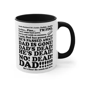 [MADE IN US] DAD'S D4AD PLUS Mug, Jackie Fan Tv show Ceramic Mug 11/15oz, Gift For Fan, Funny Coffee Mug