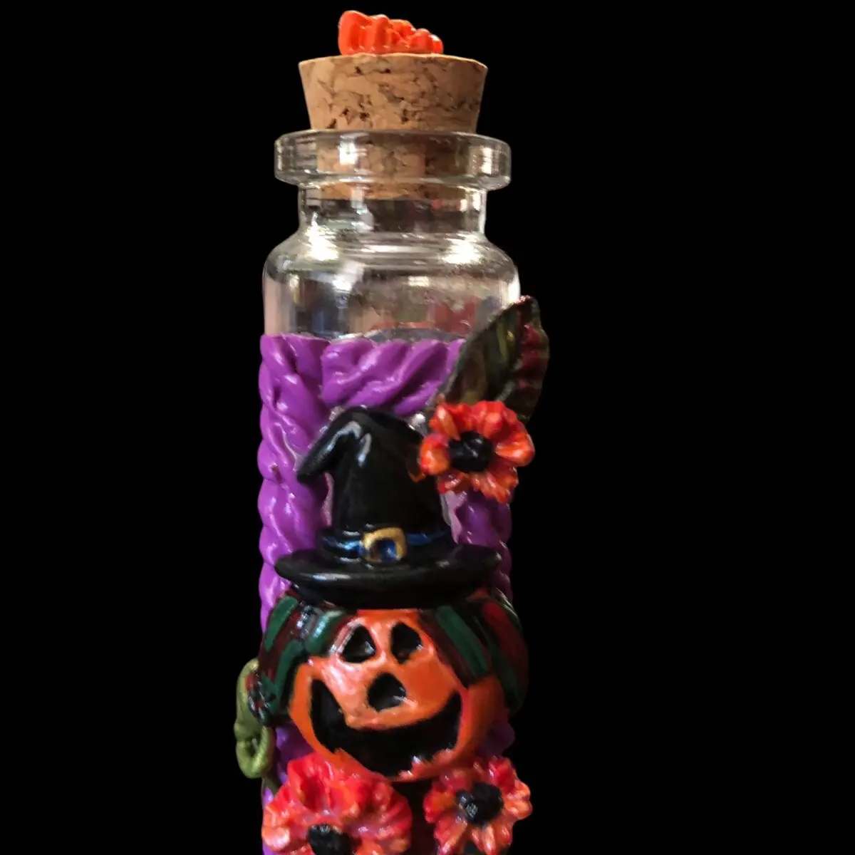 Pumpkin Witch Jack O Lantern Spell Bottle