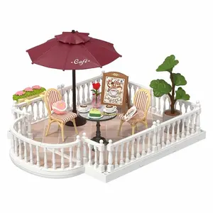 Robotime ROEDWP09 Snap-On Super Creator Extension Pack - Cafe Theme, Easy-Attach Accessory for Home Supplies