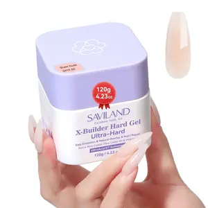 SAVILAND Extend Hard Gel Builder Nail Gel Hard Gel for Nails 120 g Sheer Nude 5 in 1 Multifunctional Nail Builder Base Strengthen Apex for Nail Extension Nail Art Manicure Home DIY Strengthener Gel Builder