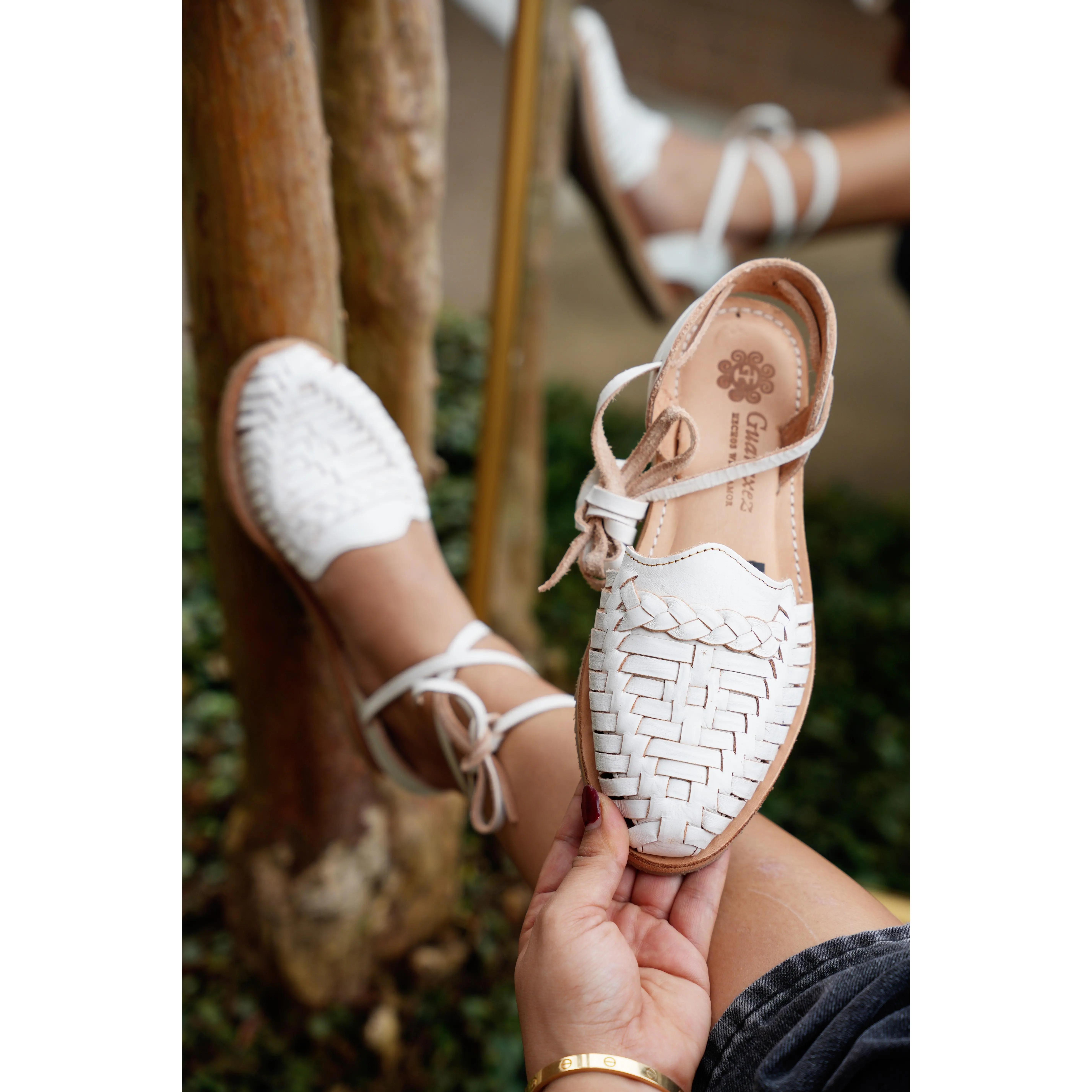 Martita Mexican Lace-Up Huaraches - Leather Summer Footwear for Women, Comfortable Design, Tactical Weight