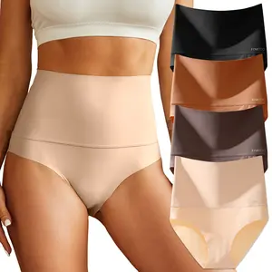 FINETOO 4 Pack High Waist Seamless Panties – Soft, Elastic, Invisible Briefs for Women Springtok Favorite S to XXXL SpringStatements