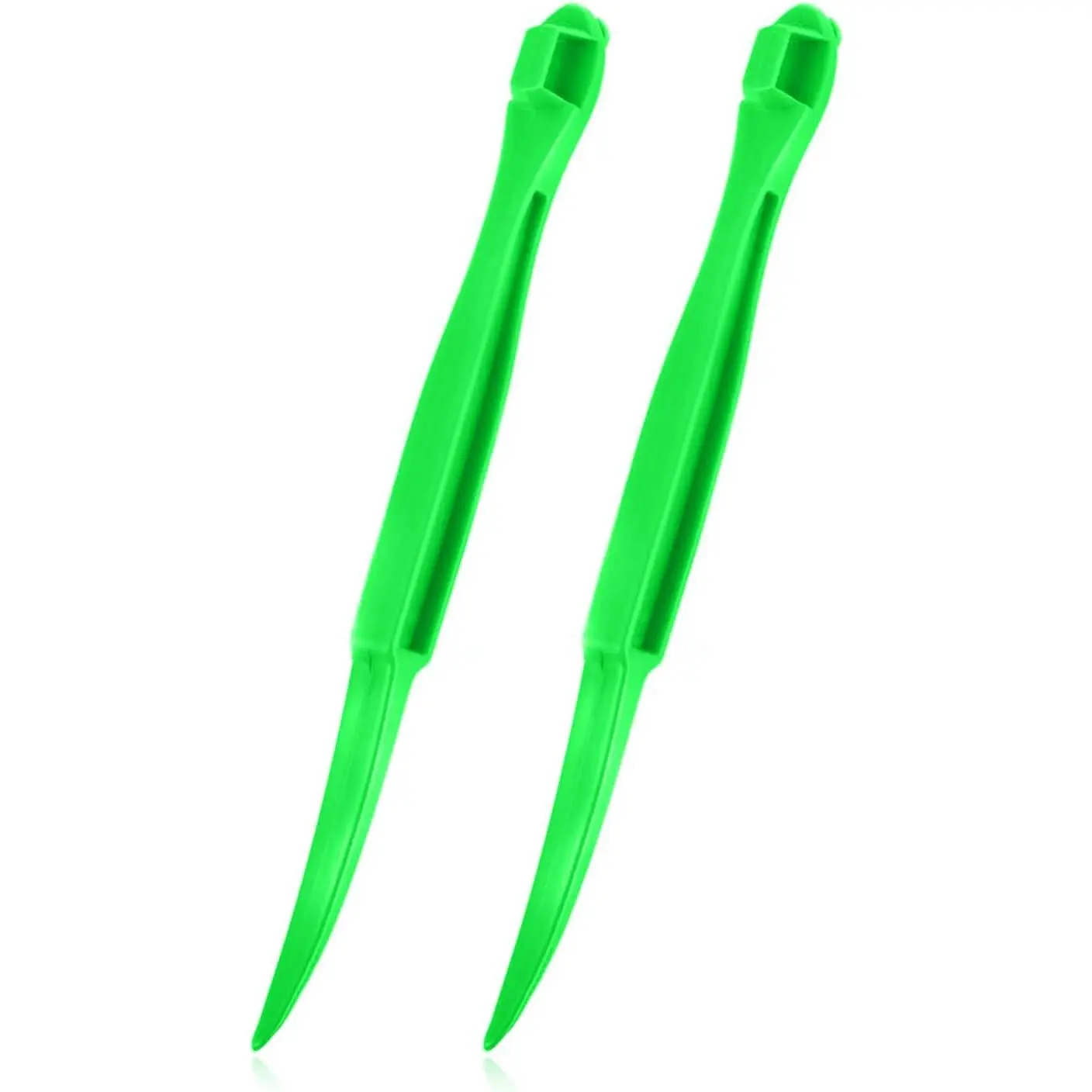Orange Peeler Citrus Peel Cutter - Plastic Fruit Slicer Lemon Opener Remover - Fruit & Vegetable Tools - Kitchen Accessories Cooking Knife Gadget - Green, 2 Pack