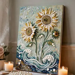 Bestselling DIY Pearl Painting Kit - No Painting Required, Zero Threshold, Stress-Relief Handcraft for Parent-Child Activities, Ideal as Home Decor or Gift (11.8 in * 15.7 in, Needs to be handmade)