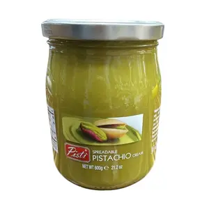 Pisti Cream of Pistachio from Sicily 21.2 Ounce (600g) | Artisanal Italian Nut Spread | Enjoy with Bread and Biscuits Flavor Pastachio Sweet Natural