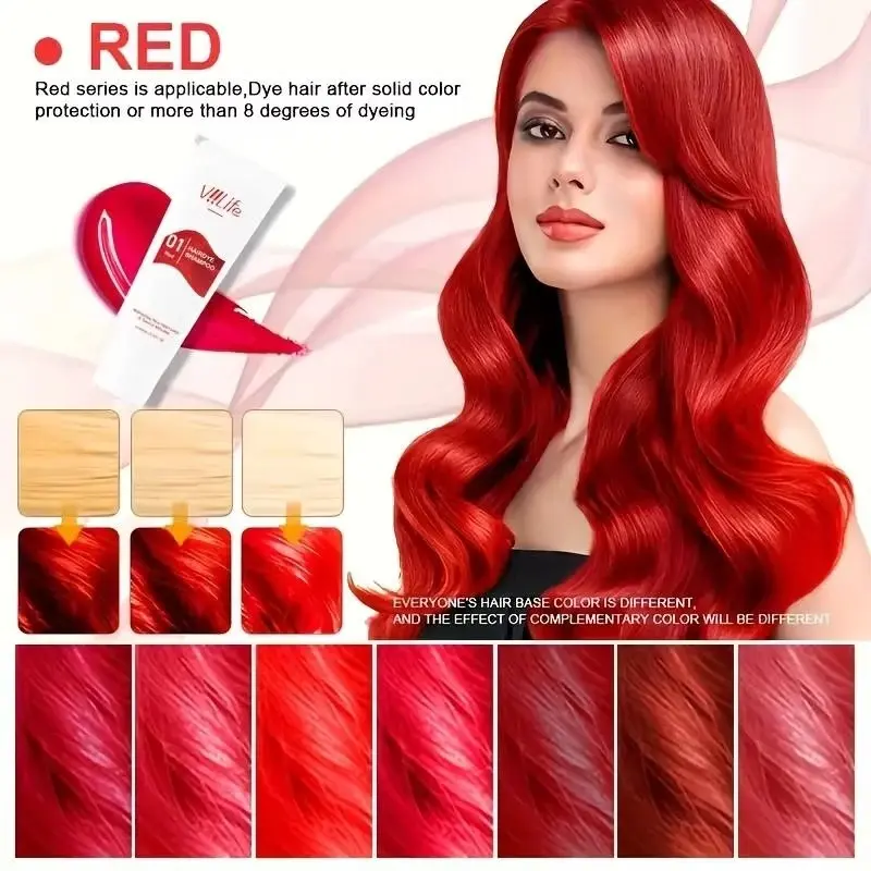 Viilife Color Lock Shampoo, 15 Days No Fading, Strong Color Retention, Moisturizing Dry Dyed Hair, 8 Colors Available, Nourishing, Glycerin, Haircare