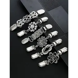 3/5/6PCS Women's Alloy Sweater Cardigan Shawl Clip, Vintage Shirt Dress Clip, Easy To Use, Fashion Accessories for Clothing