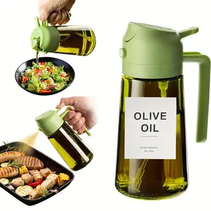 16oz Olive Oil Sprayer and Dispenser with Pouring Function for Kitchen Utensils and Gadgets - Oil Dispenser Bottle Glass olive oil dispenser bottle w