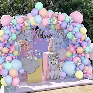 115 Pcs Unicorn Balloon Arch Flower Garland Set, Wedding Decor, Birthday Party, Anniversary, Graduation, Holiday, Indoor Outdoor Home Room Decoration, Balloon Party Supplies, Balloon Arch Kit