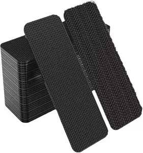 20 Pairs Heavy Duty Hook and Loop Strips with Adhesive, 1x4 Inch Mounting Tape for Wall Hanging & Home Office Organization – Strong Hold, No Damage, Black (40 Pieces)