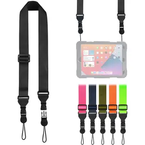 P-PCS06    Adjustable Shoulder Strap, Nylon Camera Strap, Comfortable Neck Strap for iPad, Cellphone Tablet, Camera, Laptop, Binocular, Luggage Bag (Black Universal Lanyard)