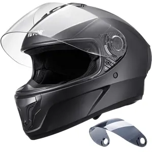 VEVOR Motorcycle Helmet, Full Face, Smart Street ABS High Density Helmet with Bluetooth Slot Interchangeable Lens, DOT Approved Comfortable Motocross Helmet, Fit for Youth Adults