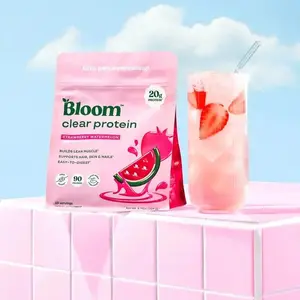 NEW Bloom Nutrition Clear Whey + Collagen Blend Drink - 20g Protein, 90 Calories, 0g Sugar, Light & Refreshing Fruity, Women's Meal Replacement & Protein Beverage