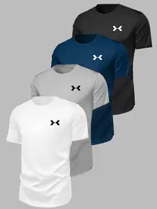 Simple Logo Sport T-Shirt, 4 Color Options, Basic Short Sleeve, Casual Unisex Top, Loose-Fitting Long Tee, Print Pattern, Sporty Design