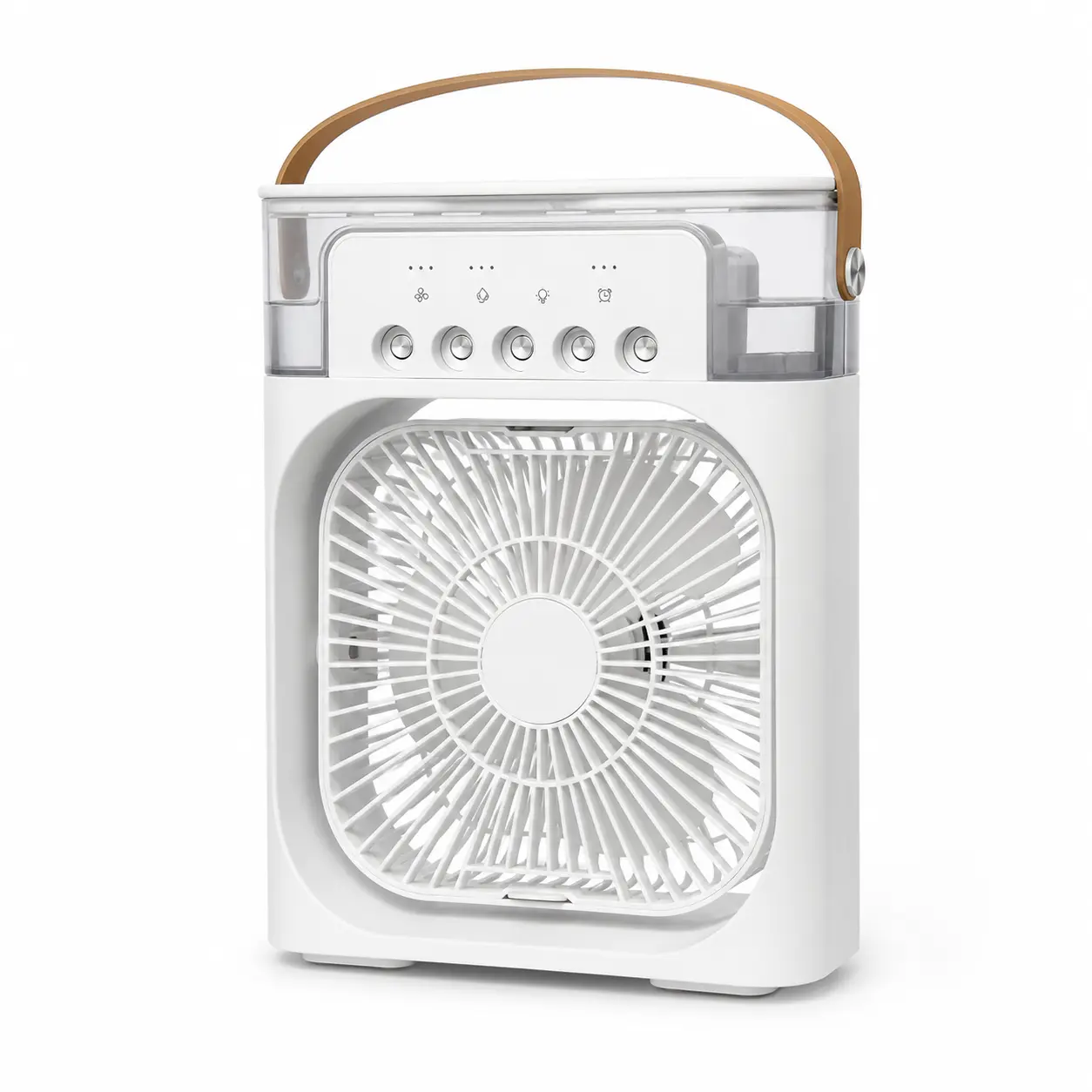 Small Desktop Evaporative Cooler Fan with Large 600ml Water Tank, Easy Carry Handle for Bedroom, Office & Dorm