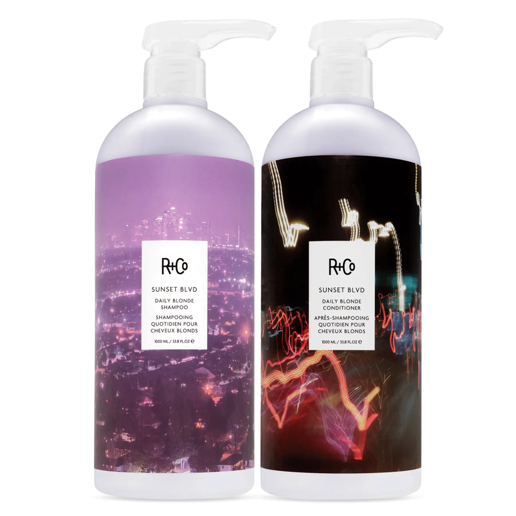 SUNSET BLVD Daily Blonde Shampoo + Conditioner Liter Set