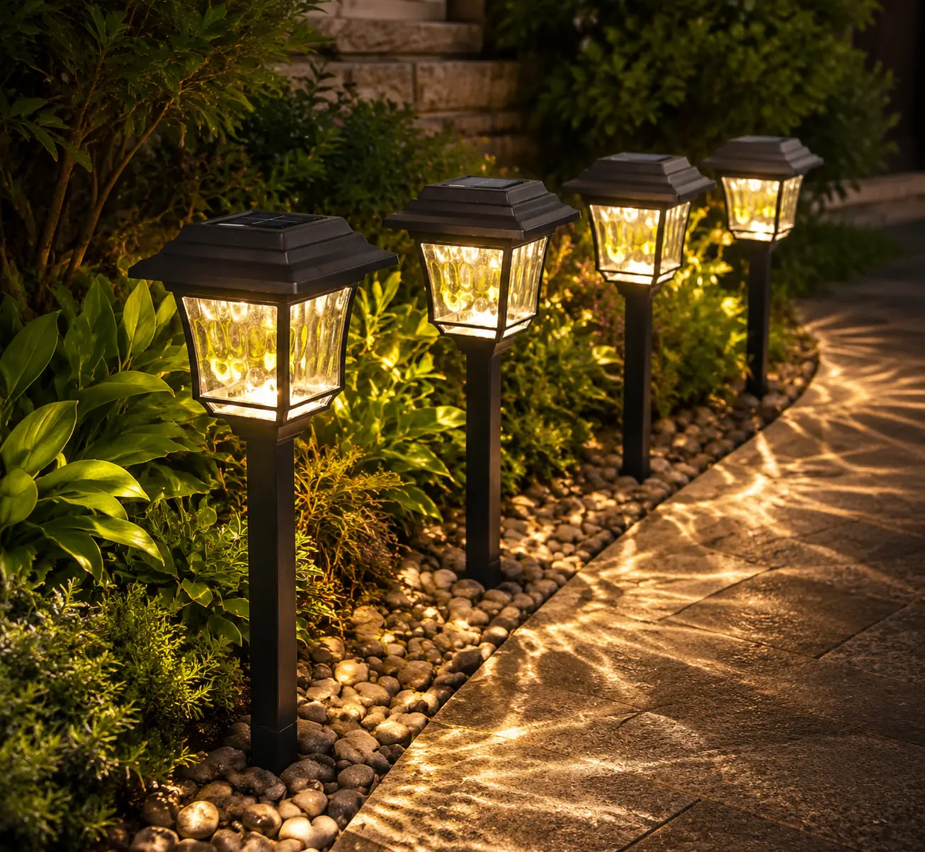 4PCS LeiDrail Solar Pathway Lights for Yard and Garden, 4-Pack Waterproof LED with 2 Color Modes #Summervibes #fathersdaygift