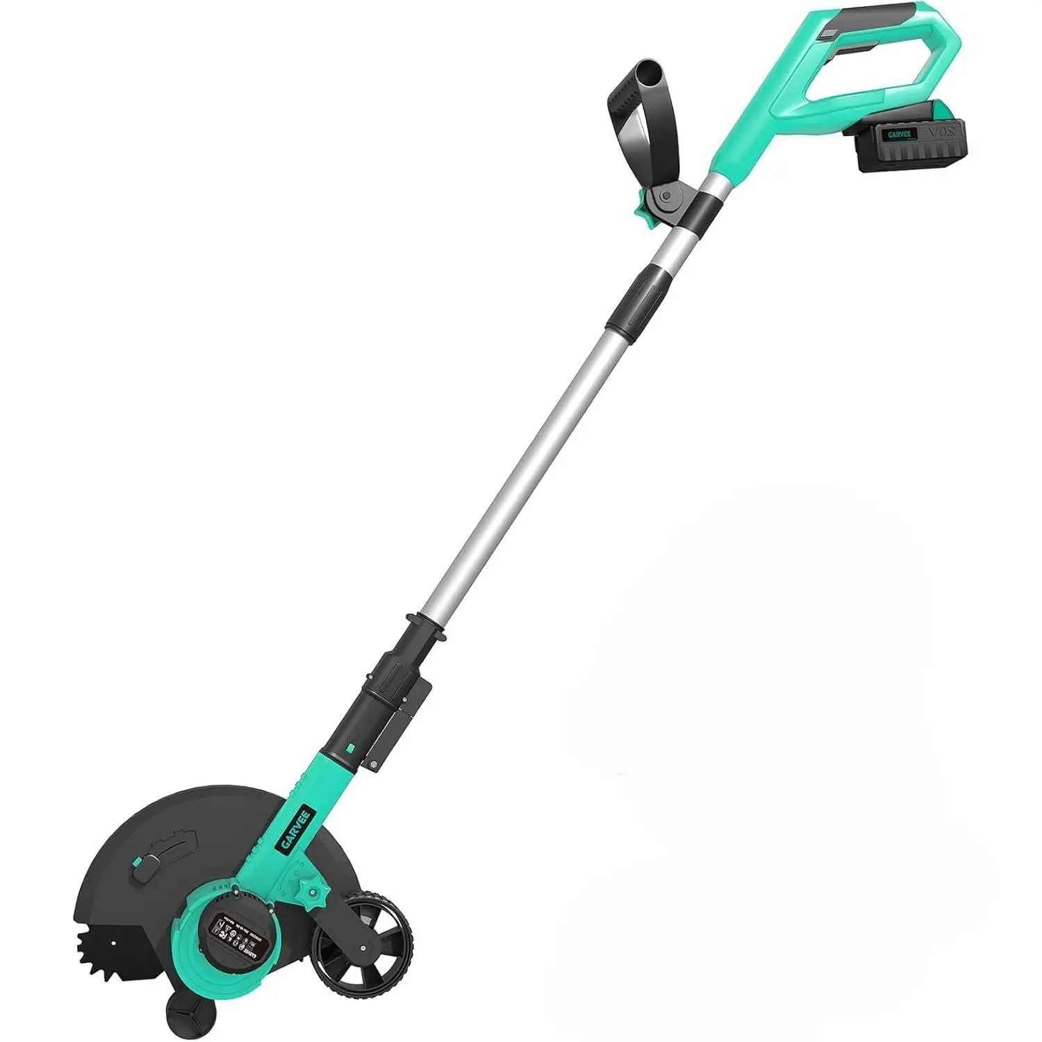 9-Inch Cordless Weed Wacker String Trimmer with Steel Blade - Edger, Edge Cutting Garden Tool for Sidewalks, Flexible Adjustable Handle, Grass Trimming Gear & Accessory Kit