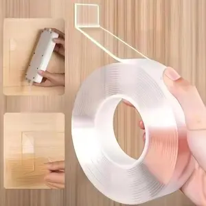 1M Clear Nano Gel Tape – Reusable Double-Sided Adhesive for Posters, Decorations, Cable Organization & Everyday Home Use