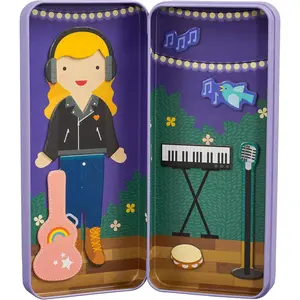 Magnetic Dress Up Music Maker Magnetic Game Board with Mix and Match Magnetic Pieces Ideal for Ages 3+ Includes 2 Scenes and 25 Creative Magnetic Pieces Medium