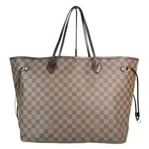 Pre-owned Louis Vuitton Leather Tote Bags MM Neverfull Damier Ebene Tote Bag