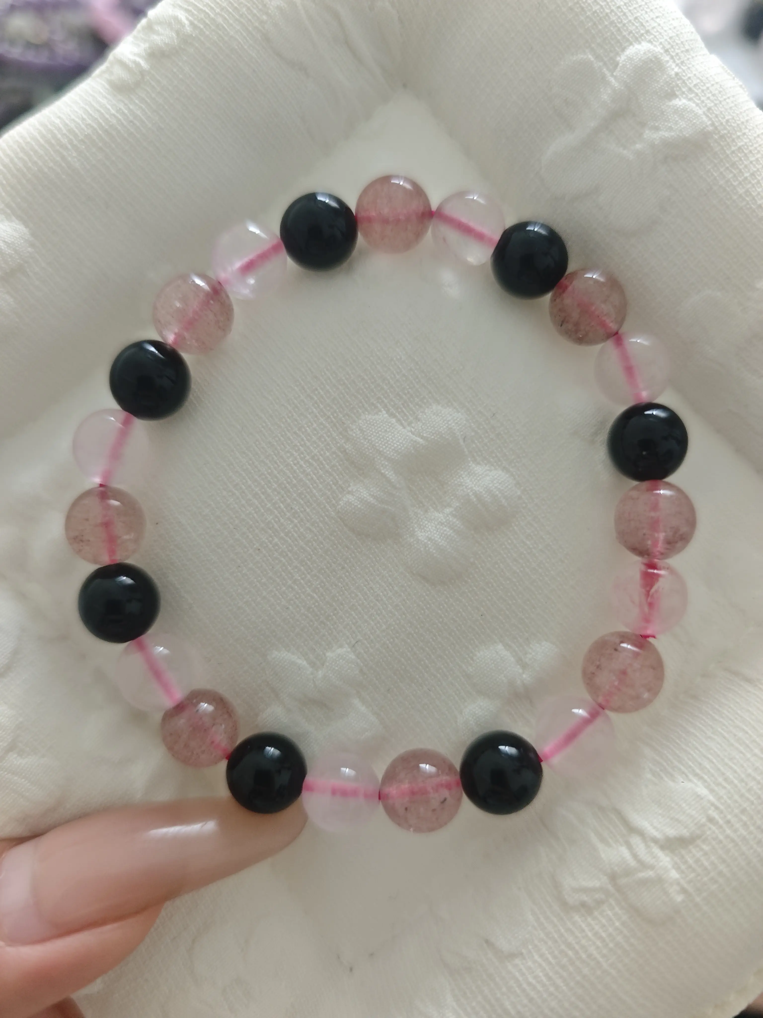 Taotao(14442)gc.strawberry quartz DIY BRACELET