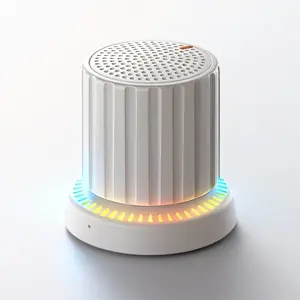 DESMOND DE415A Magnetic Attraction Rotary Bluetooth Speaker, IPX7 Water Resistance, Mini Phone Stand Speaker, with Music, Light and Full Bass Effect, Magnetic Knob Bluetooth Audio Mini Magnetic Speaker for Outdoor Use, Portable and with Long Battery Life