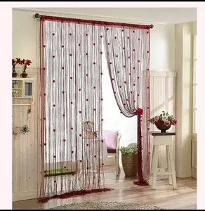 Elegant Rose String Curtain | Sparkling Fringe Curtain and Hanging Door/Room Divider, Perfect for Decorating at Weddings, Birthday Parties, Graduation Season, Halloween, and Christmas, 39 x 79 Inches