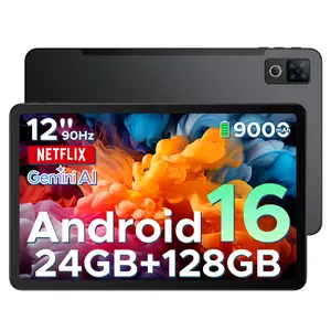 DOOGEE U12 Android 16 Tablet,12 inch Tablet with Gemini AI,24GB+128GB/TF 2TB Octa-Core Gaming Tablets,2K 2000x1200 FHD+IPS,9000mAh/18W,13MP+8MP,Widevine L1,5G WiFi,Metal Body