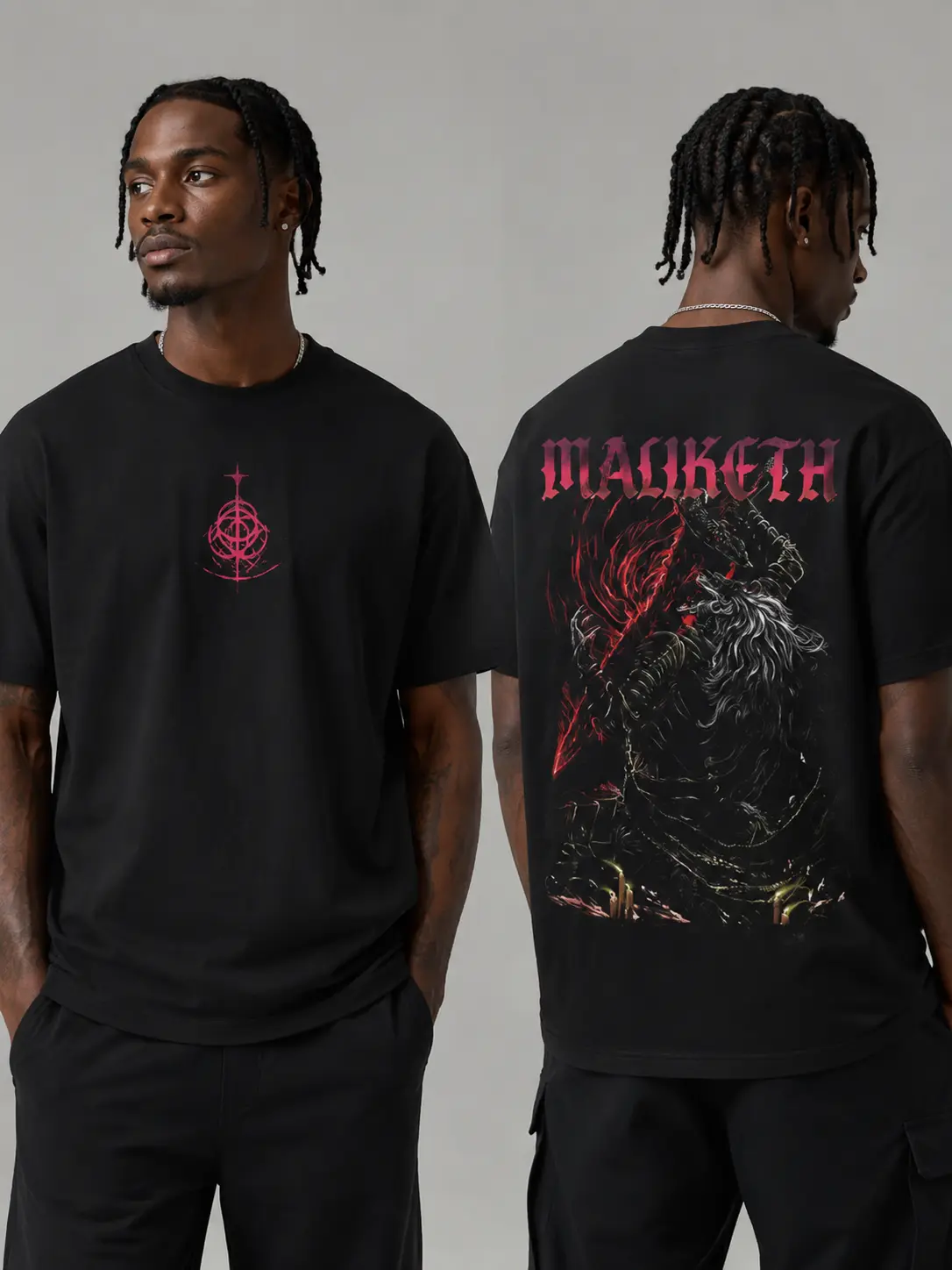 Limited Edition Elden Ring Game Anime Double Printed Lightweight Acid Washed , Gift For game lover MALIKETH Menswear Top Cotton Shirt cape let bee polo bundle eugene emo clothes unknown jones new york outfit affliction good graphic tees