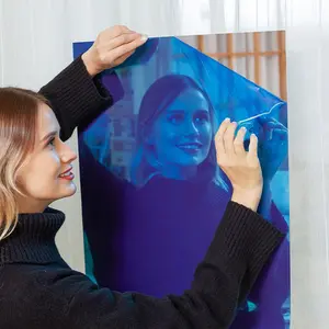 Self-adhesive mirror sticker with backing tape, 20 × 40 inch, soft glass mirror for self-service/glass doors, home use, full-length mirror, Instagram‑style bedroom reflective film