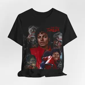 MJ Thriller Album Art Tee | Vintage Pop Album Portrait T-Shirt