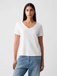 Gap Women's Organic Cotton VintageSoft V-Neck T-Shirt