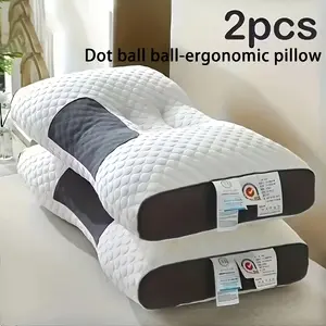 Massage Neck Pillow, Soft Sleep Aid, Ergonomic Cervical Support, High-Quality Pillow Insert, Detachable Cover, Moisture-Wicking, Sleeping Pillow, Neck Rest Cushion