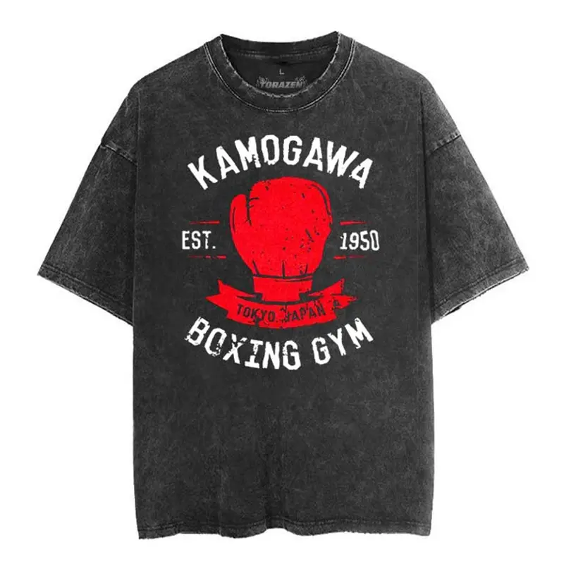 Men's Vintage Anime Figure Graphic T-Shirt, Loose-Fit Distressed Washed Cotton Grunge Streetwear for Summer, Cute, Menswear, Grunge Wear, Ripped, Vintage Wash, Fitted, Tops, Shortsleeve